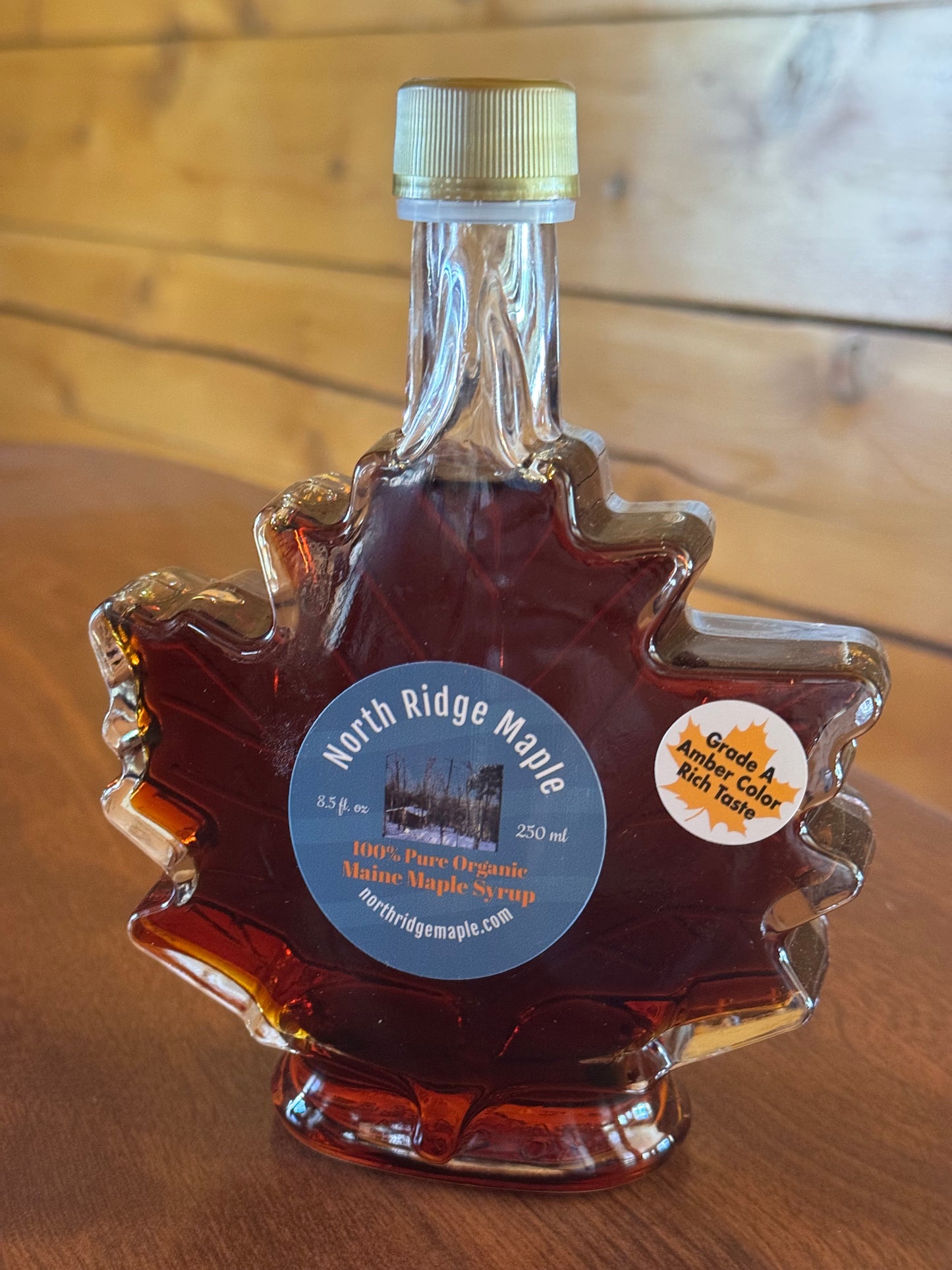 250ml/500ml Glass Bottle, Maine Organic Maple Syrup