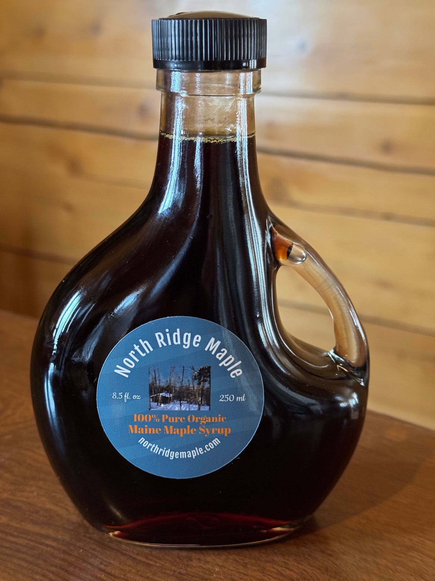 250ml/500ml Glass Bottle, Maine Organic Maple Syrup